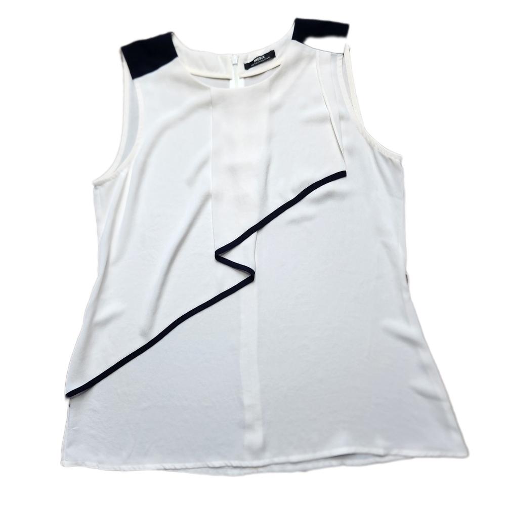 MEXX metropolitan white and black sleeveless blouse Size 36